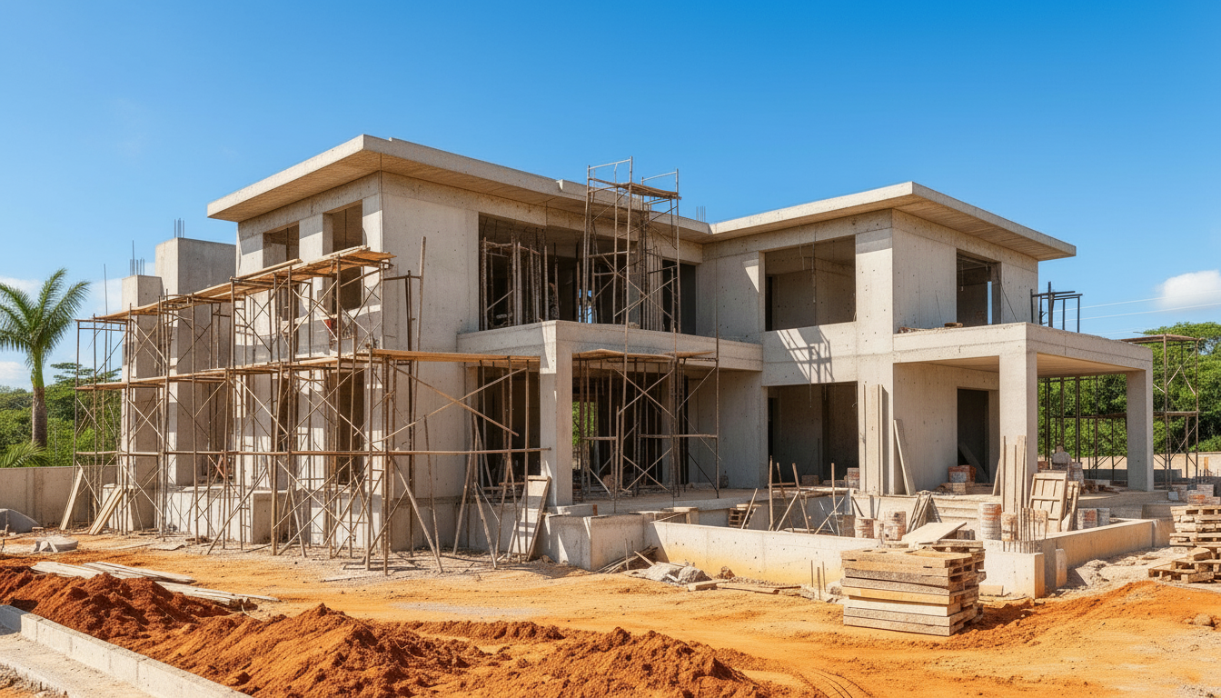 Obra em construção - Queiroz Carvalho Engenharia